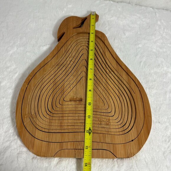 Handcrafted Pear-Shaped Bamboo Folding Collapsible Basket - Picture 7 of 7